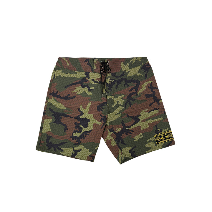 Chrome Hearts Tonal Monogram Camouflage Drawstring Shorts