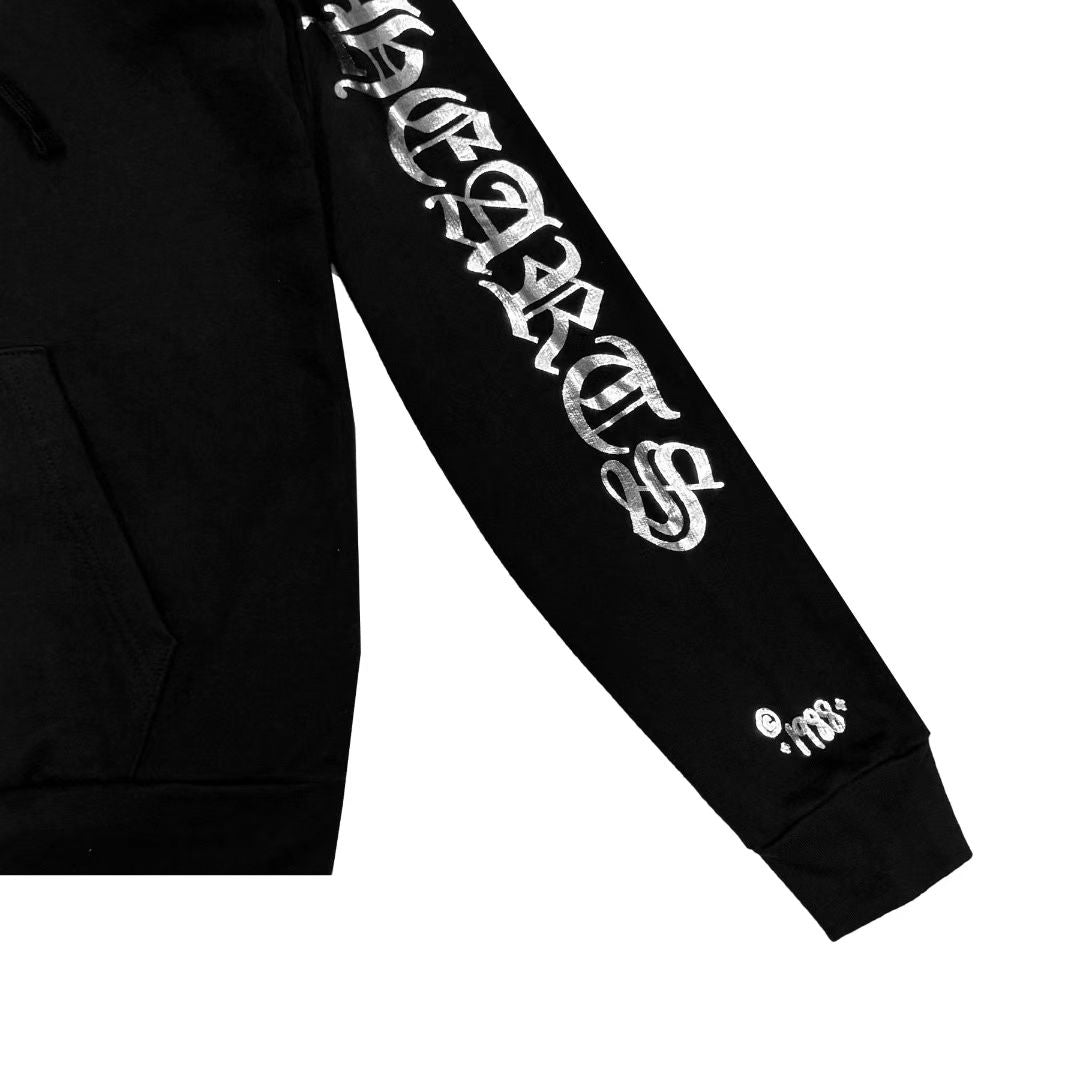Chrome Hearts 1988 Script Black Pullover Hoodie