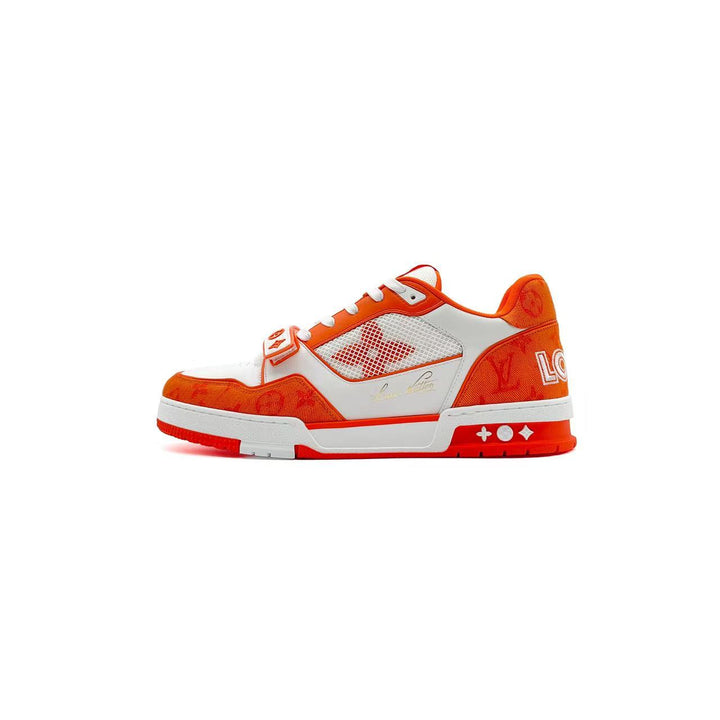 Louis Vuitton Orange Monogram Trainer Sneakers