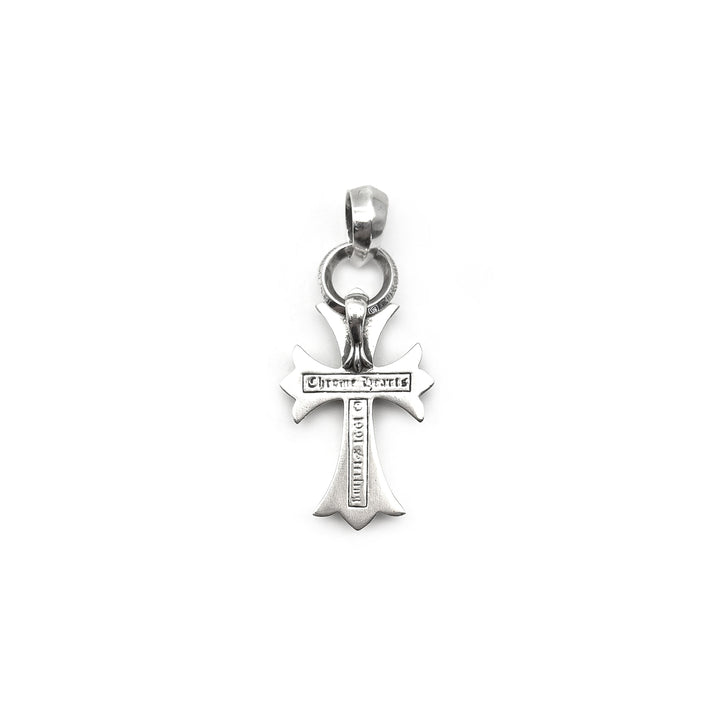 Chrome Hearts Silver Cross Pendant With Diamonds