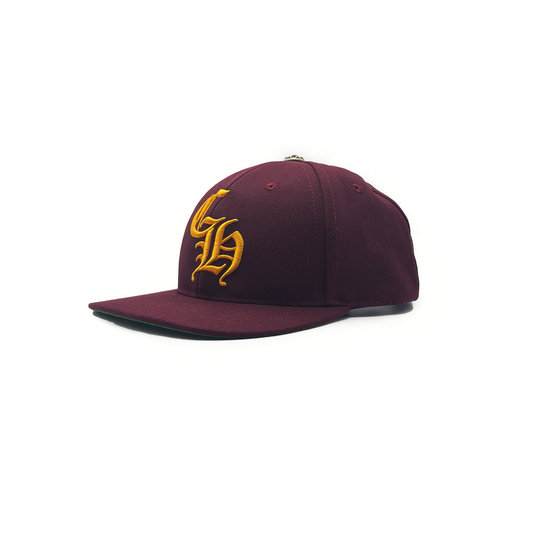 Chrome Hearts Embroidered CH Logo Red Baseball Cap