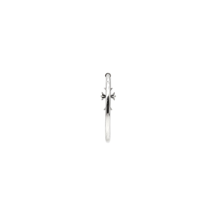Chrome Hearts Silver Cross Pendant Earring Hoop