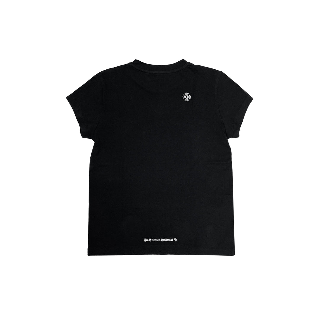 Chrome Hearts Dagger Embroidered Black Short Sleeve T-Shirt Tee
