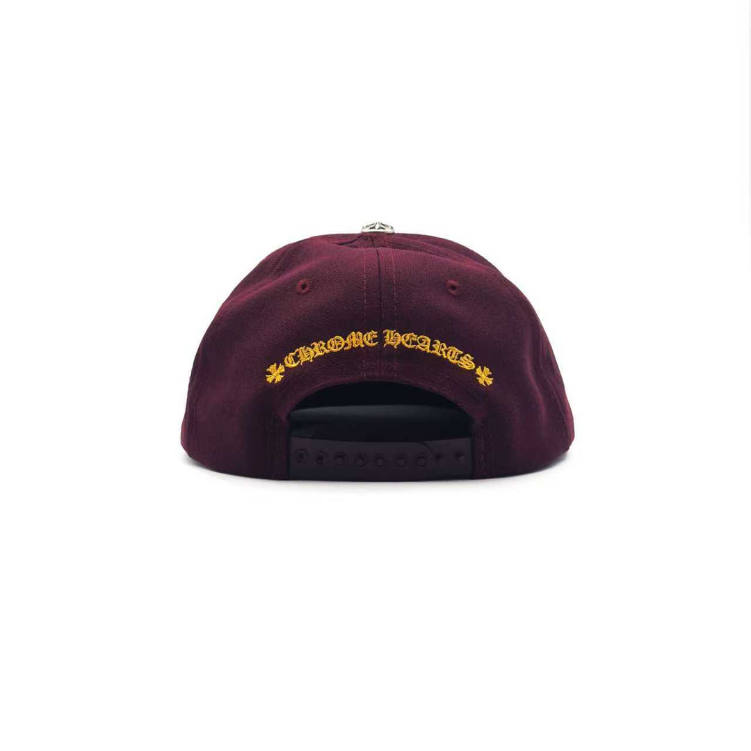 Chrome Hearts Embroidered CH Logo Red Baseball Cap