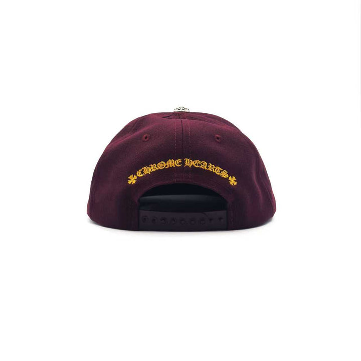 Chrome Hearts Embroidered CH Logo Red Baseball Cap