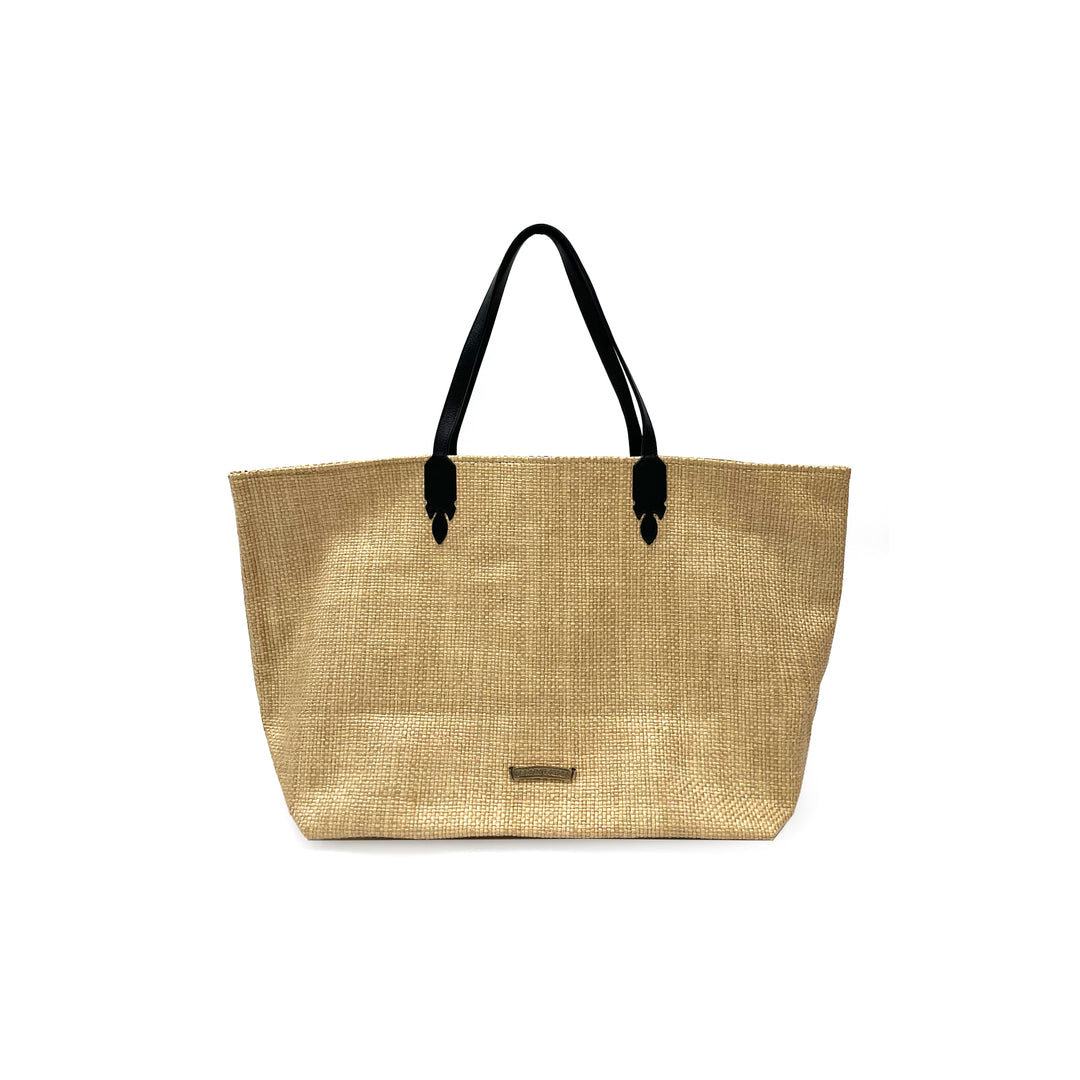 Chrome Hearts Straw Beige Cross Logo Tote Bag