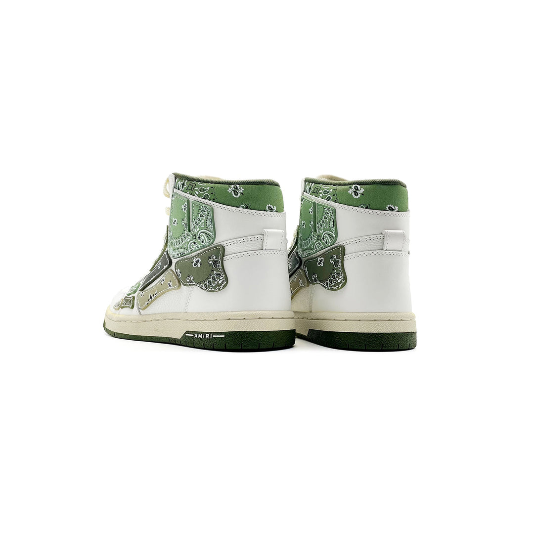 AMIRI White & Green High - Top Bone Shoes - SHENGLI ROAD MARKET