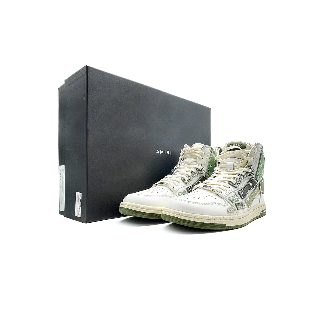 AMIRI White & Green High - Top Bone Shoes - SHENGLI ROAD MARKET