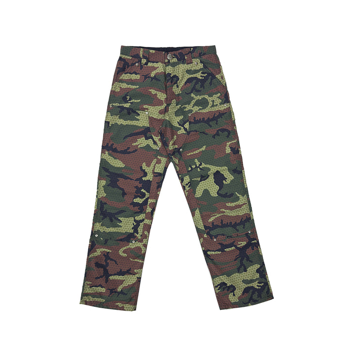 Chrome Hearts Tonal Monogram Camouflage Double Knee Carpenter Pants