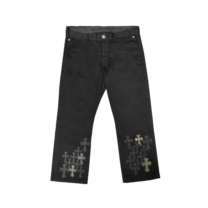 Chrome Hearts Camouflage Leather Cross Patch Carpenter Pants