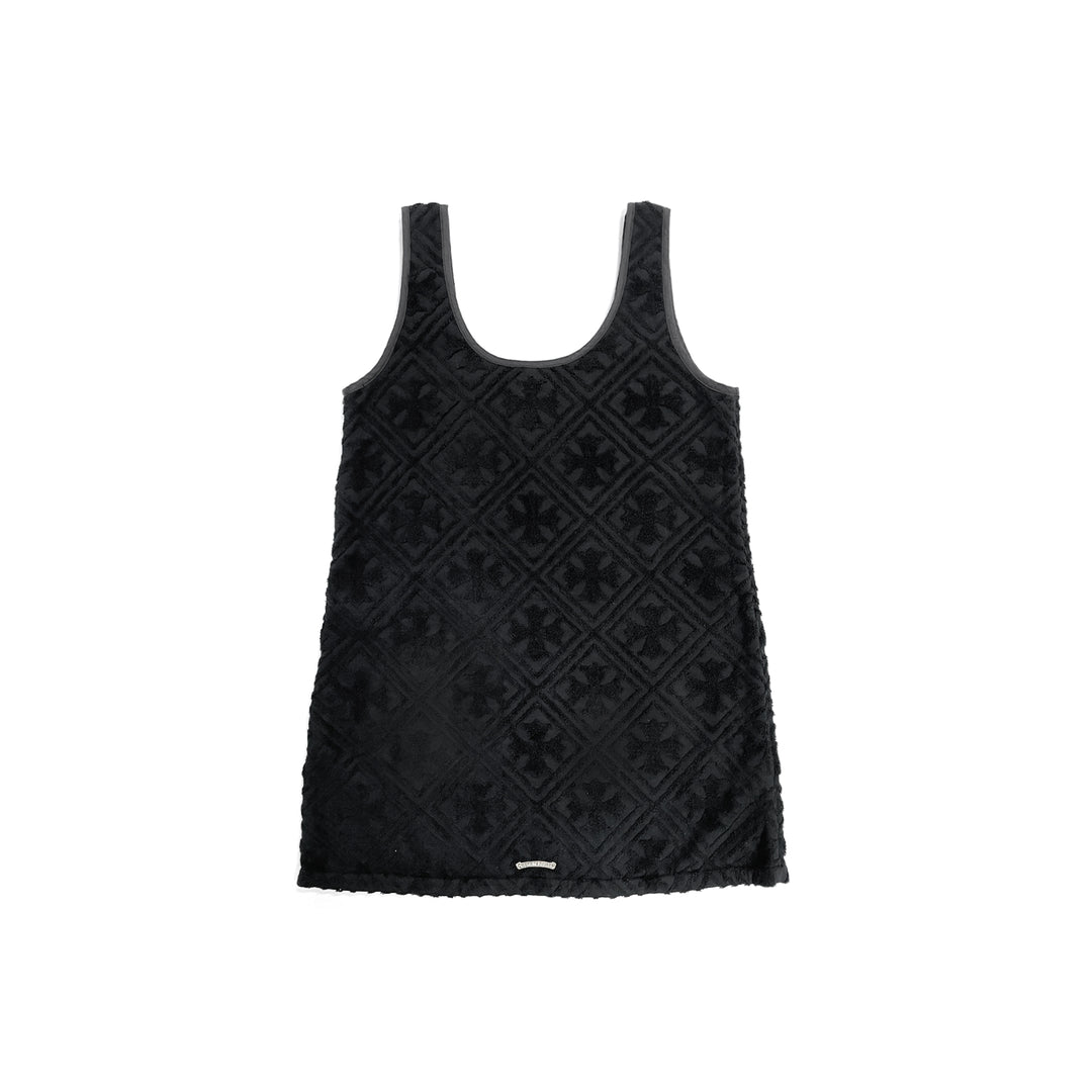 Chrome Hearts Terry Cloth Plus Monogram Black Tank Top