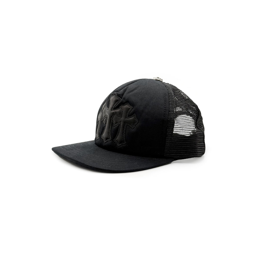 Chrome Hearts Black Patch Triple Cross Baseball Cap