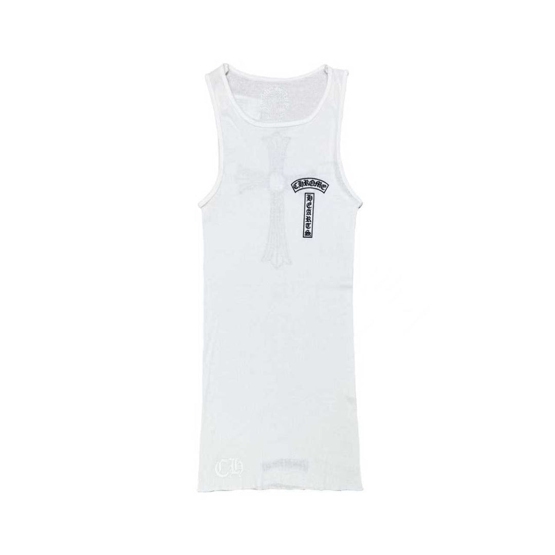 Chrome Hearts Cross T-Bar White Tank Top