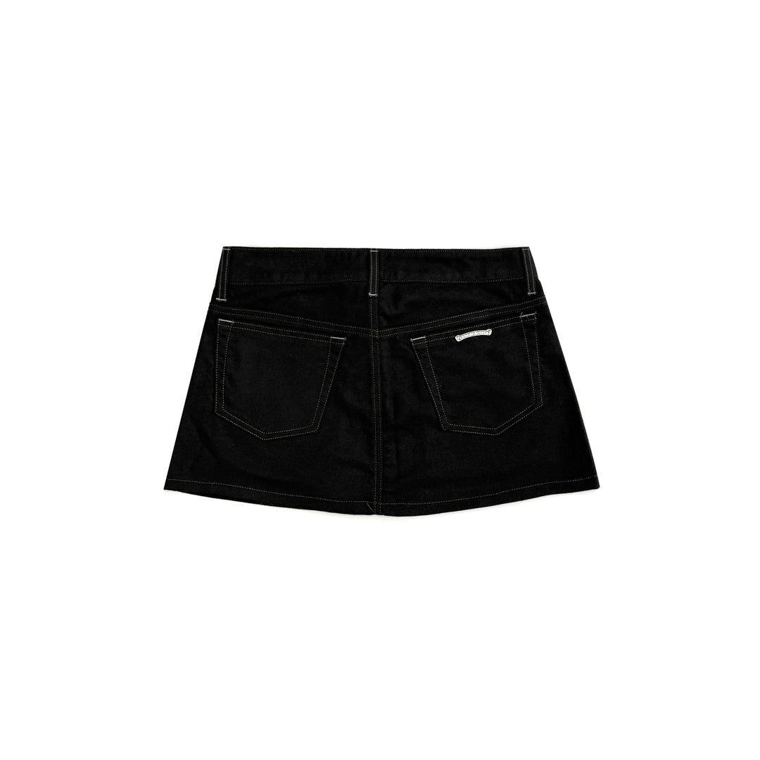 Chrome Hearts Black Denim Mini Skirt
