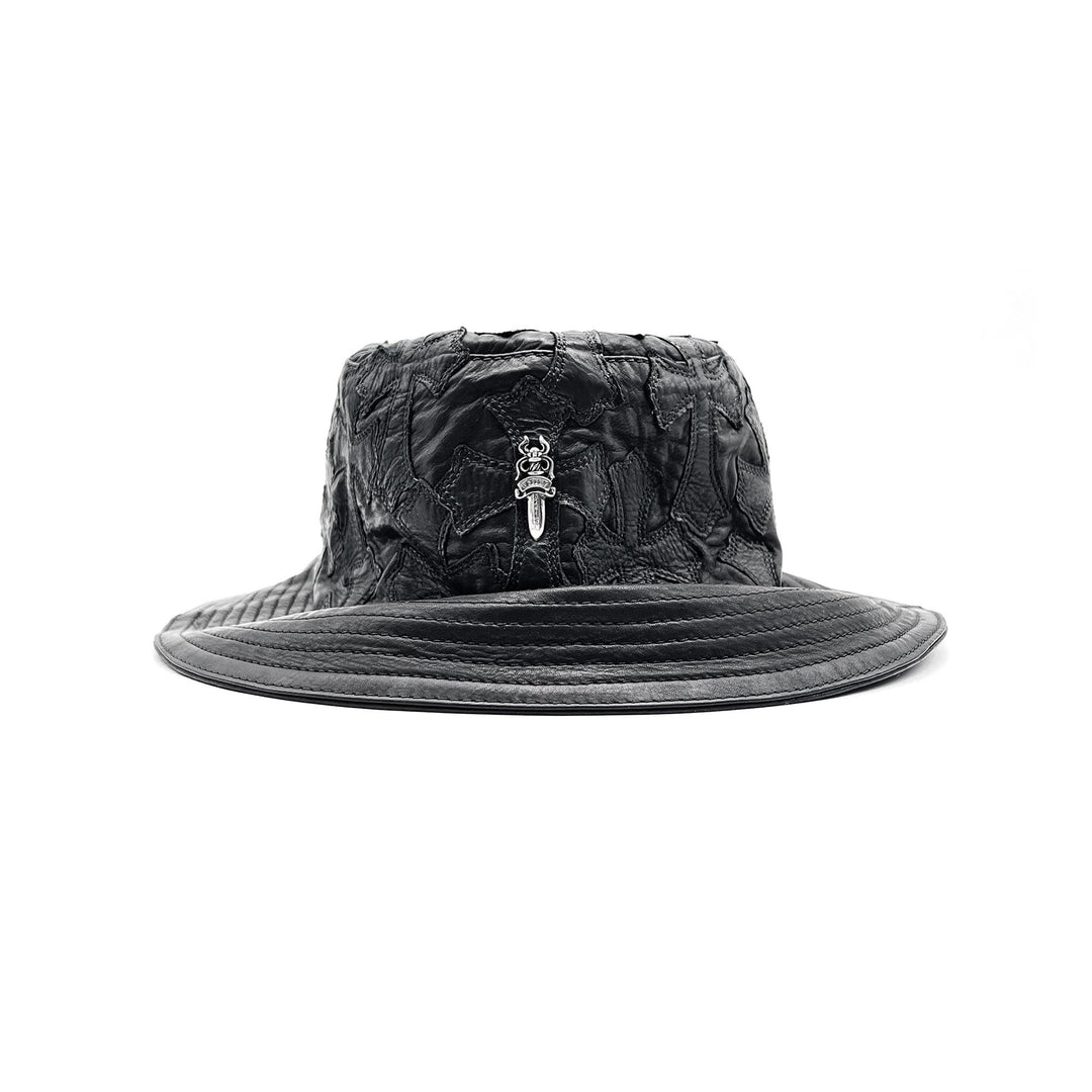 Chrome Hearts Leather Cross Patch Bucket Hat