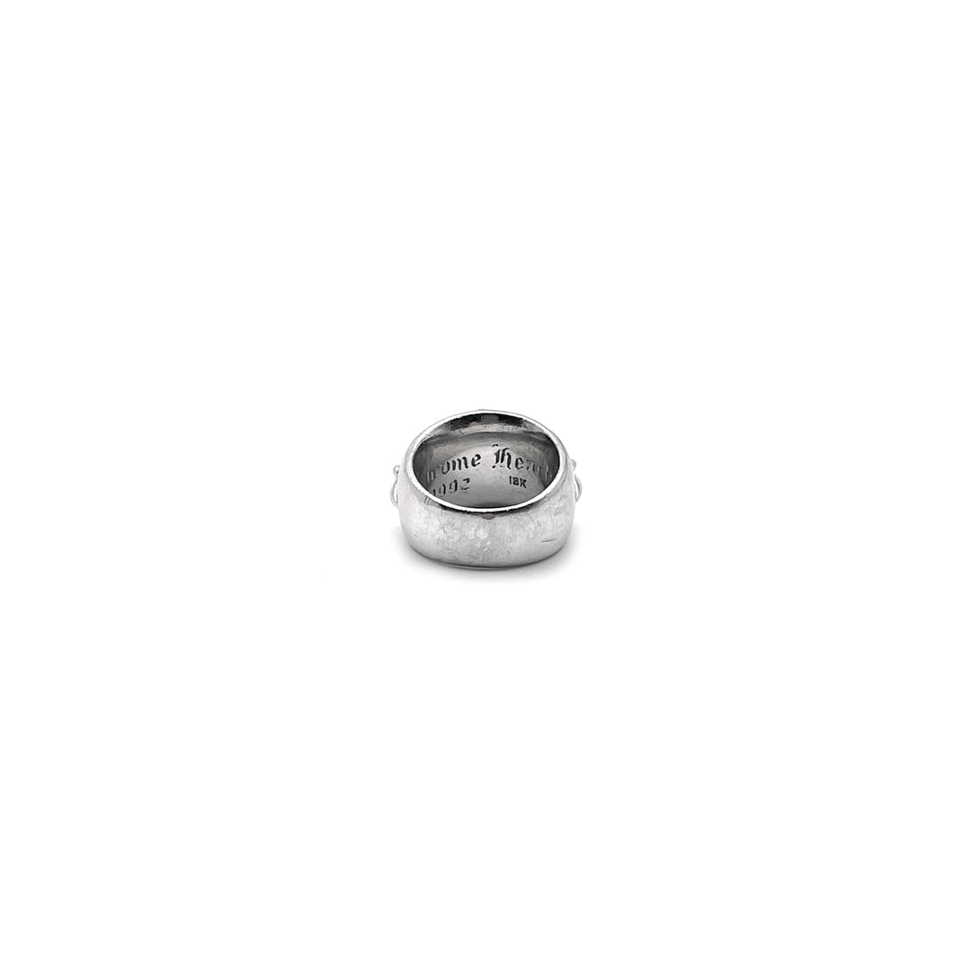 Chrome Hearts 18K White Gold Diamonds Keeper Ring