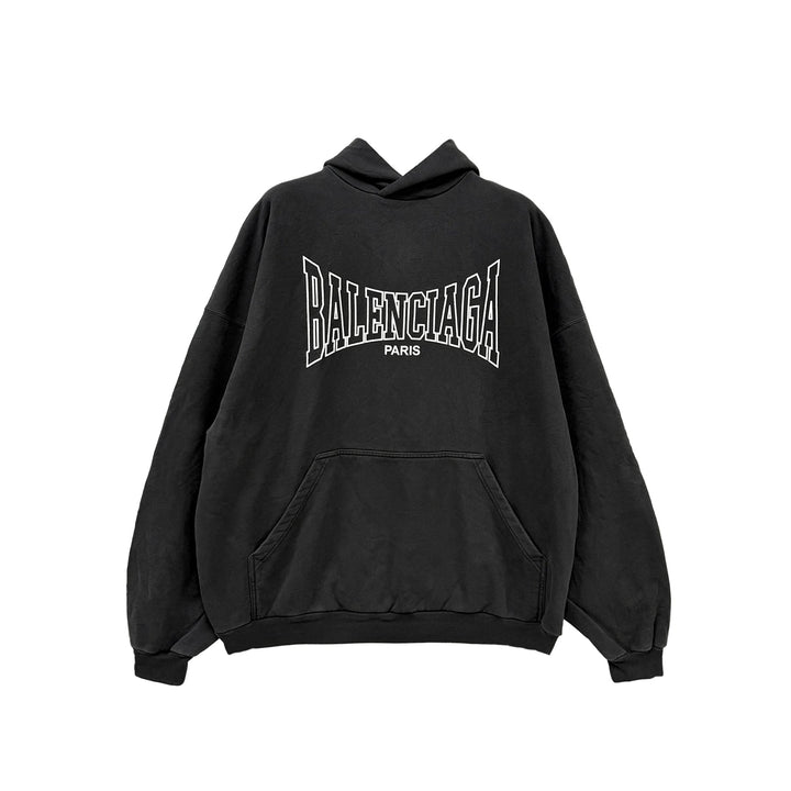Balenciaga Logo Print Black Pullover Hoodie - SHENGLI ROAD MARKET
