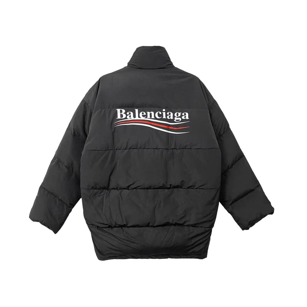 Balenciaga Logo Print Political Campaign Down Jacket