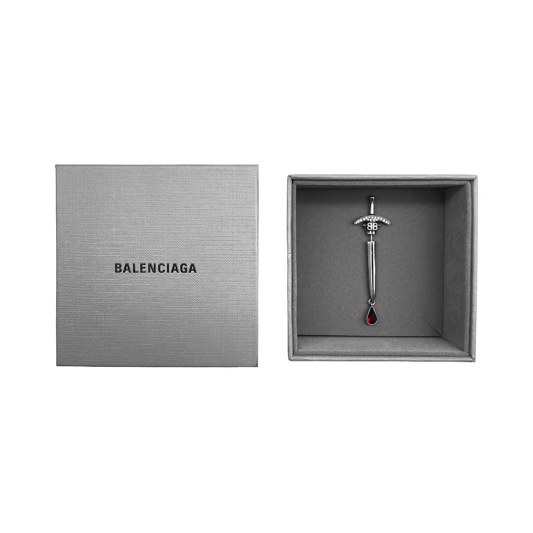 Balenciaga Silver Goth Sword Earring - SRM