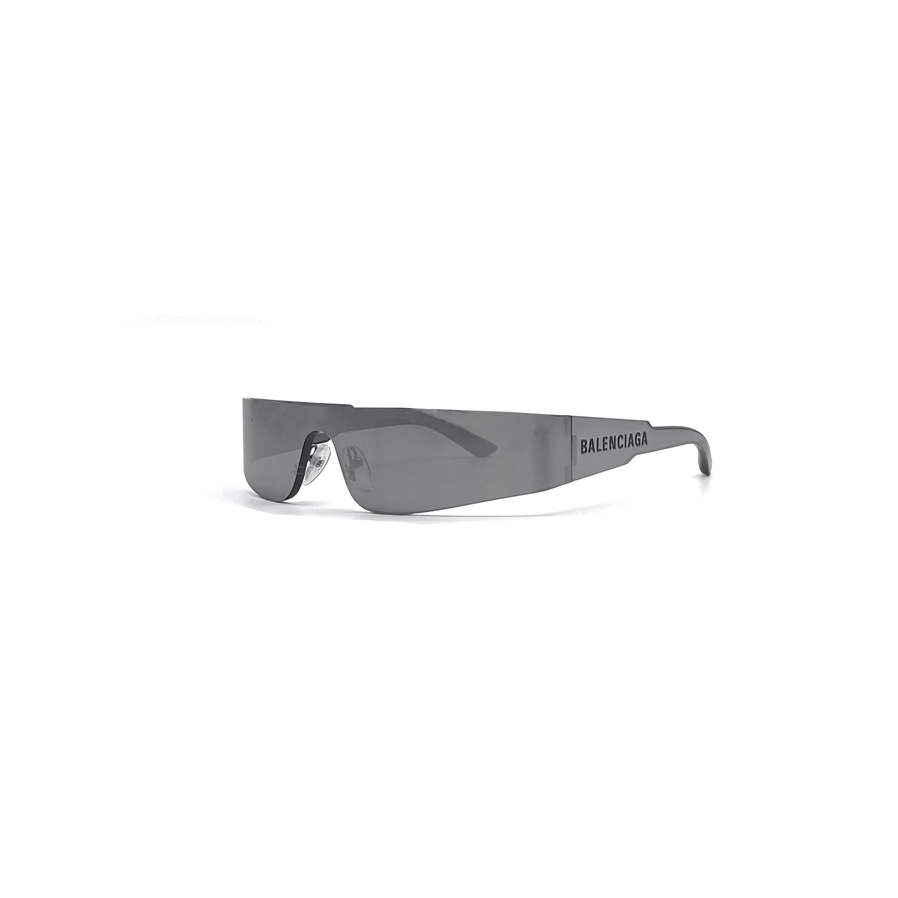 BALENCIAGAシルバーメガネ Balenciaga Silver Mono Rectangle Sunglasses - SRM – SHENGLI ROAD