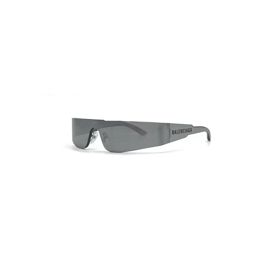 Balenciaga Silver Mono Rectangle Sunglasses