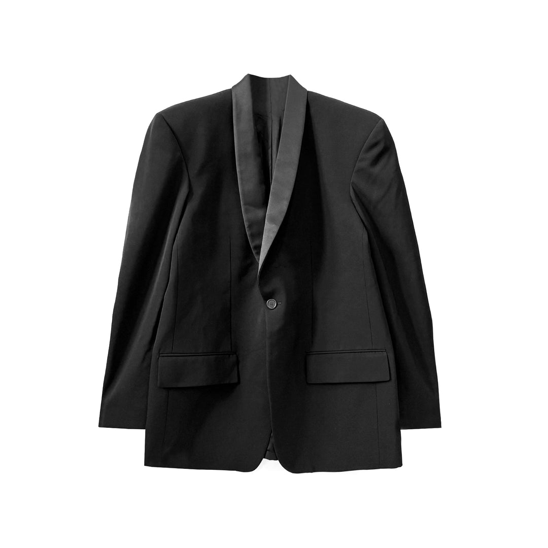 Balenciaga Single Breasted Shawl Lapel Wool Blazer Jacket - SHENGLI ROAD MARKET