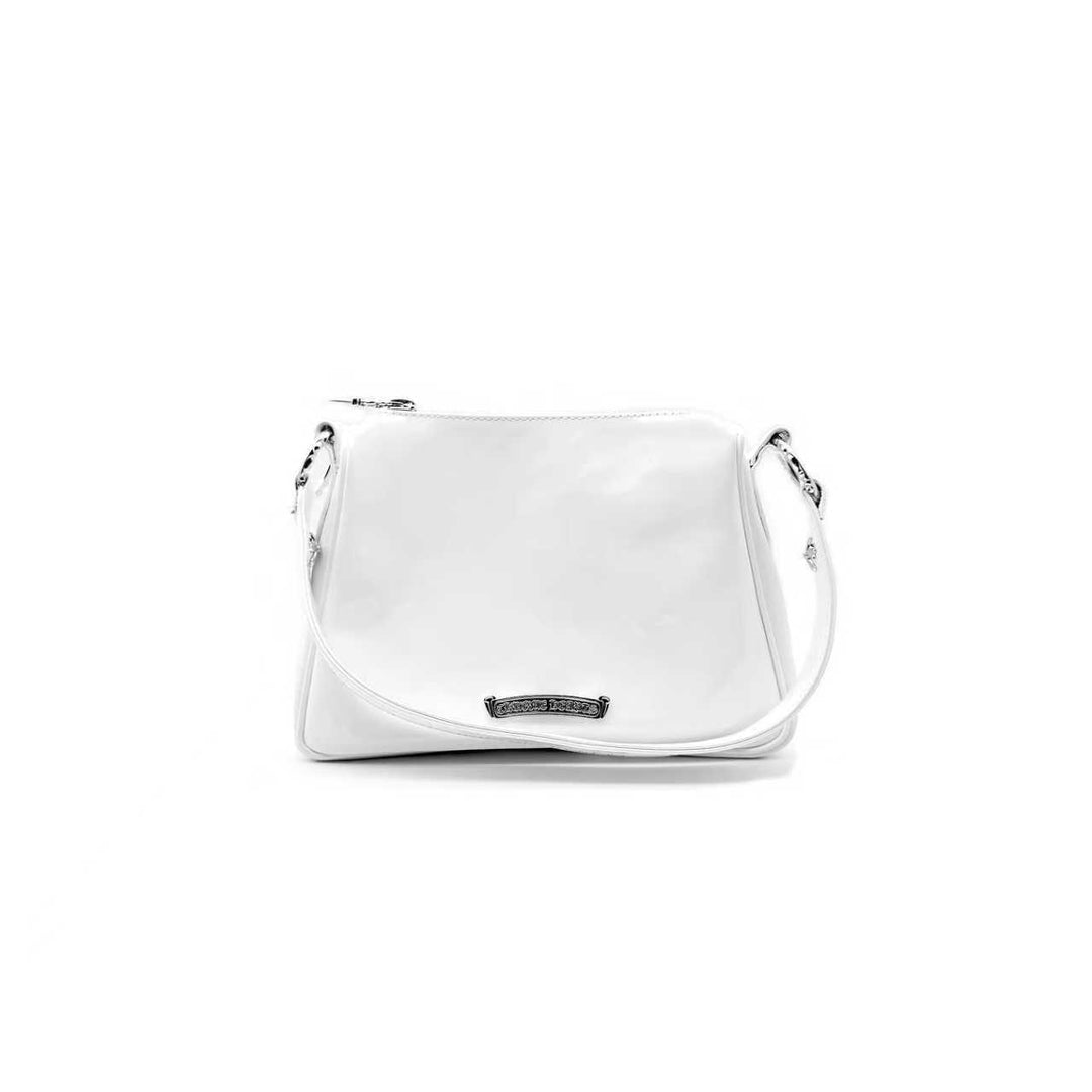 Chrome Hearts Silver Dagger Patent Leather White Chicken Nugget Bag