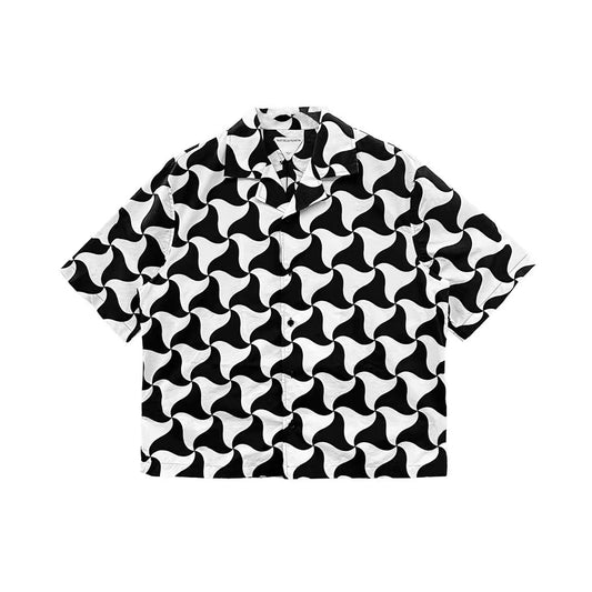 Bottega Veneta Allover Graphic Printed Short Sleeved Shirt - SHENGLI ROAD MARKET
