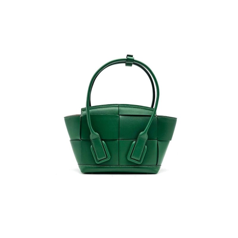 Bottega Veneta Arco Green Leather Handbag - SHENGLI ROAD MARKET