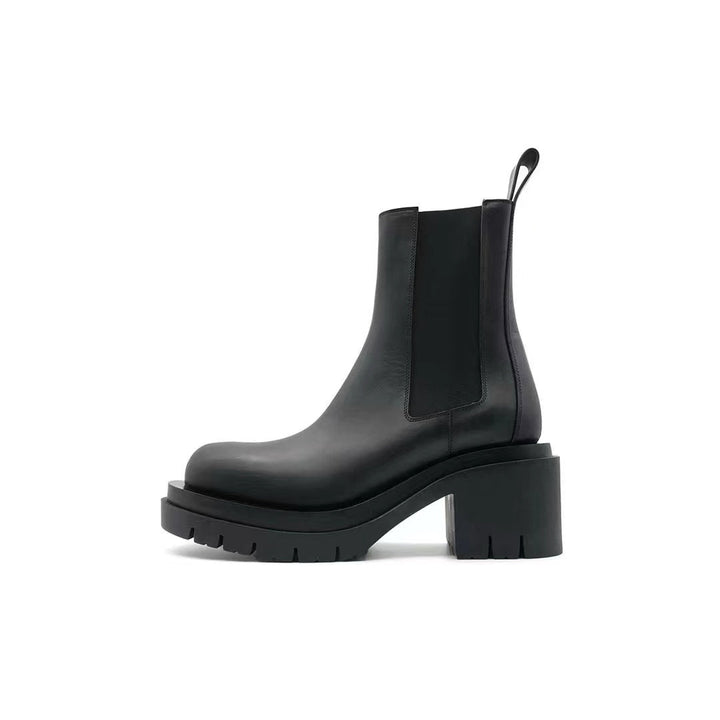 Bottega Veneta BV Bottes Chelsea Lug Leather Boots - SHENGLI ROAD MARKET