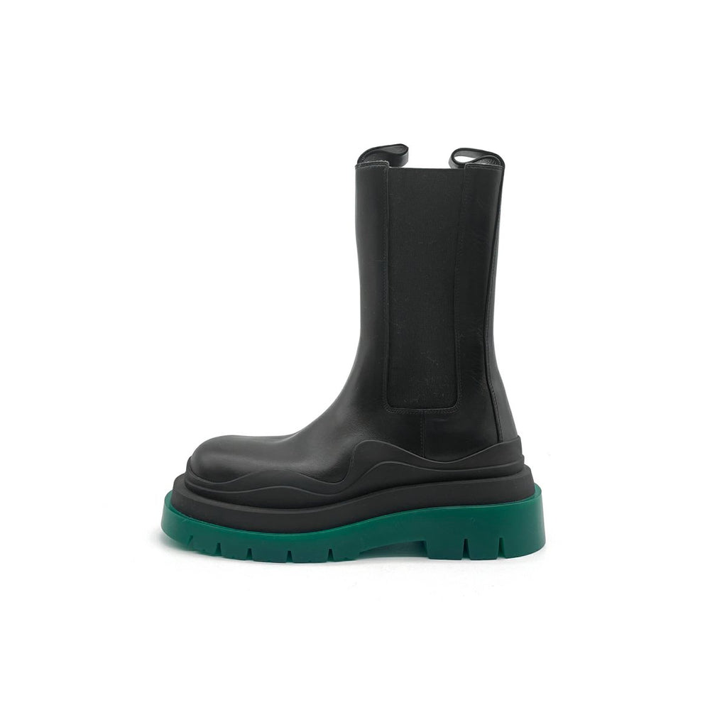 Bottega Veneta BV Bottes Chelsea Tire Leather Boots - SRM