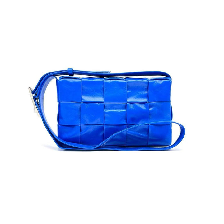 Bottega Veneta Intrecciato Cassette Blue Crossbody Bag - SHENGLI ROAD MARKET