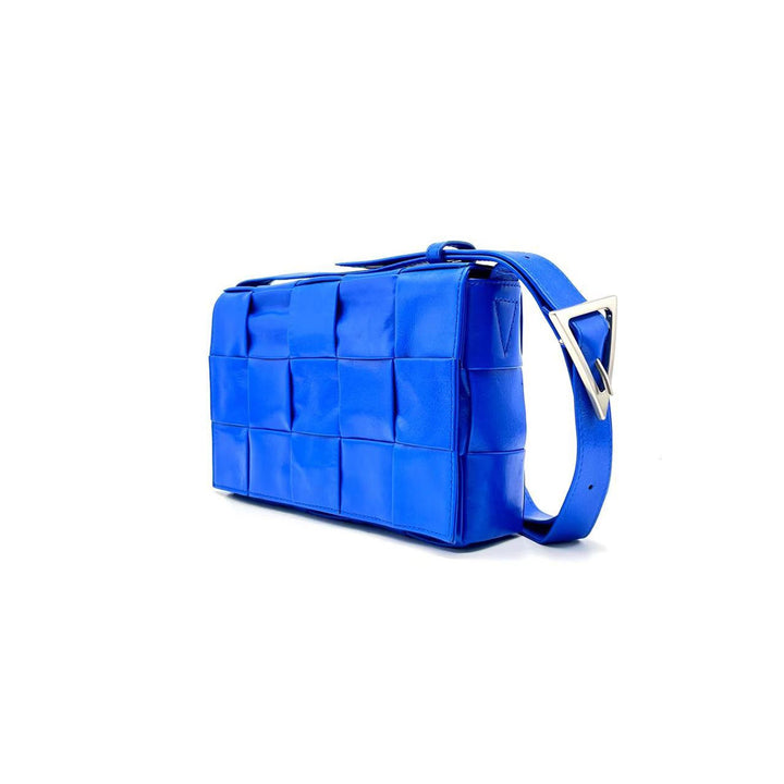 Bottega Veneta Intrecciato Cassette Blue Crossbody Bag - SHENGLI ROAD MARKET