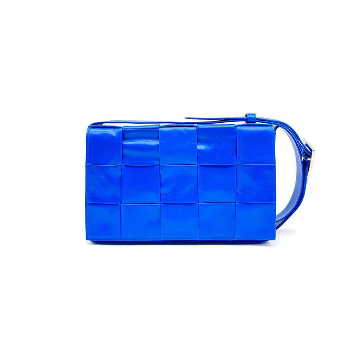 Bottega Veneta Intrecciato Cassette Blue Crossbody Bag - SHENGLI ROAD MARKET