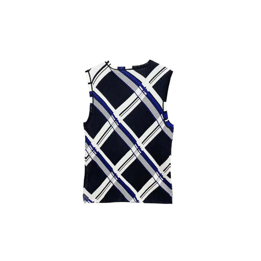 Burberry Checked Silk Knitted Vest - SHENGLI ROAD MARKET