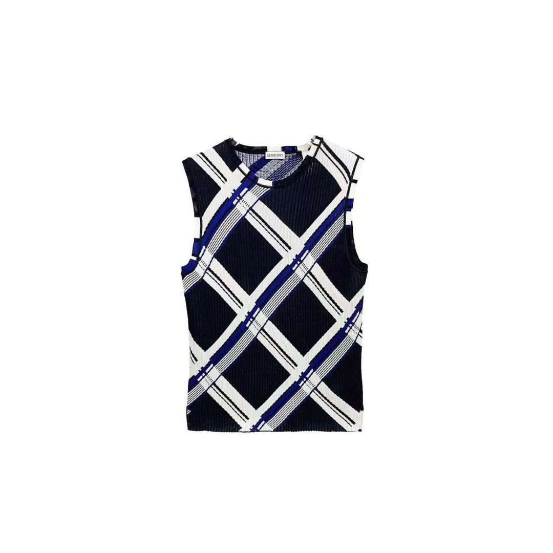 Burberry Checked Silk Knitted Vest - SHENGLI ROAD MARKET