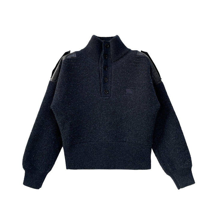 Burberry Half - Button Wool Sweater - SHENGLI ROAD MARKET