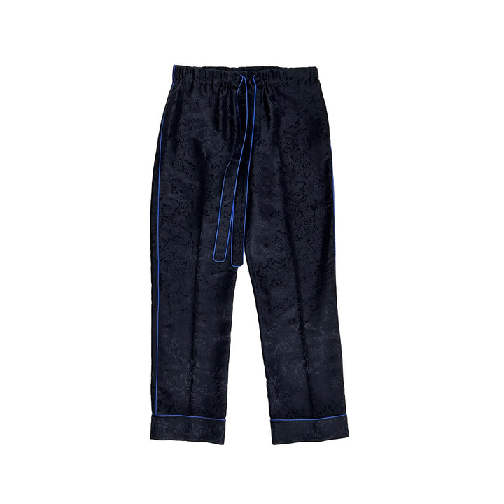 Burberry Jacquard Silk Navy Trousers - SHENGLI ROAD MARKET