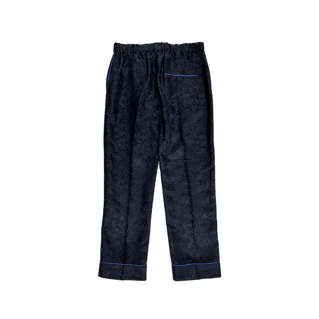 Burberry Jacquard Silk Navy Trousers - SHENGLI ROAD MARKET