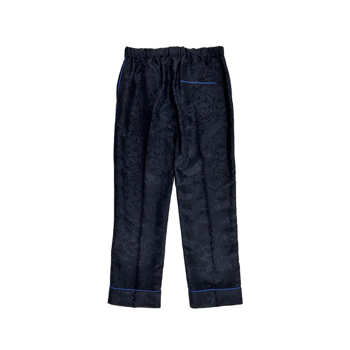 Burberry Jacquard Silk Navy Trousers - SHENGLI ROAD MARKET