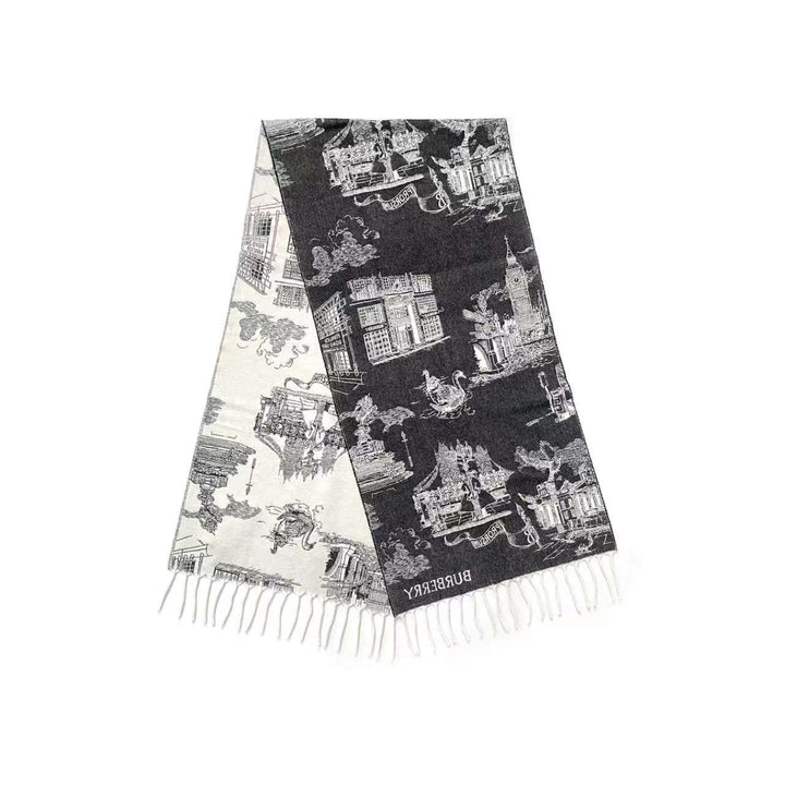 Burberry London Landmarks Wool Silk Scarf - SHENGLI ROAD MARKET