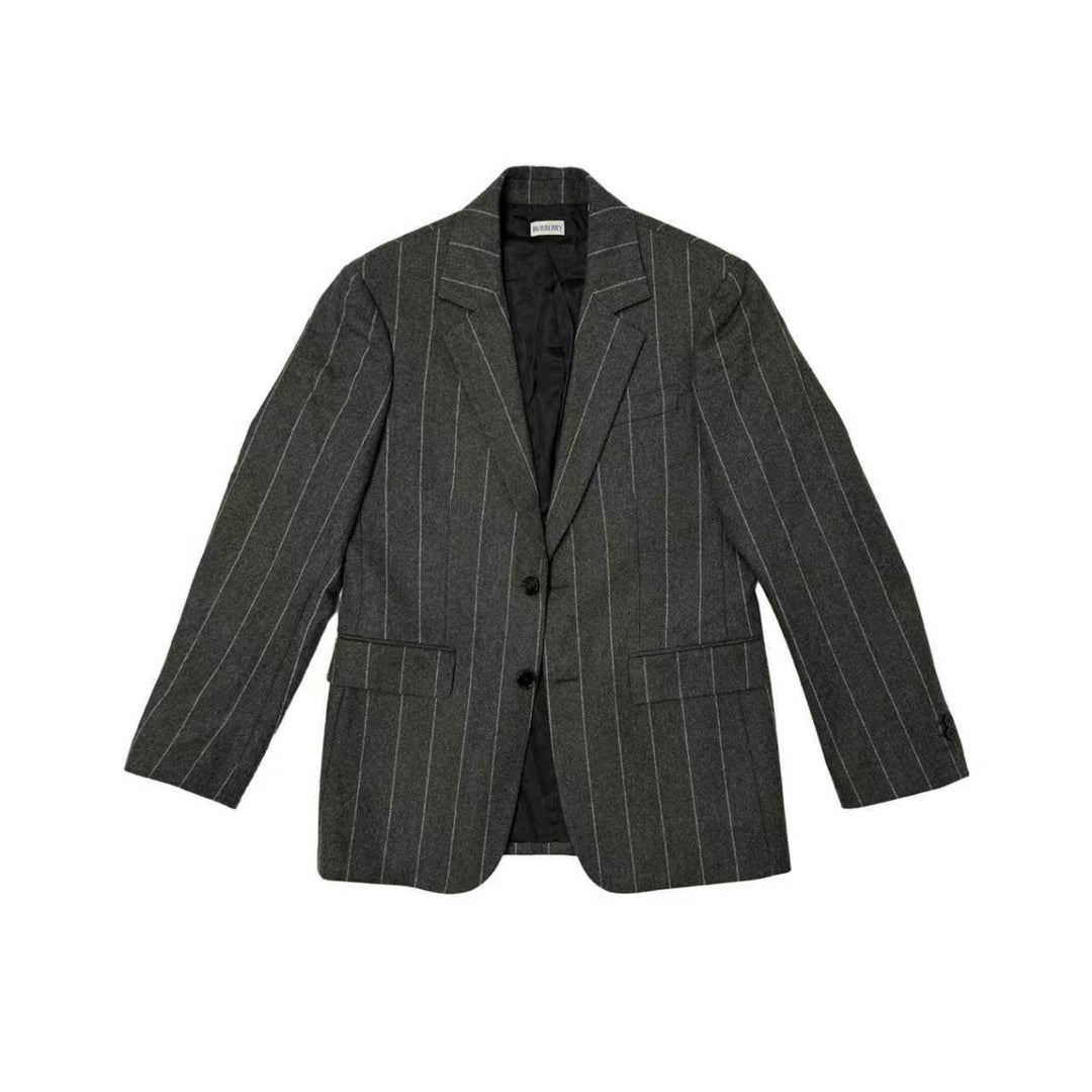 Burberry Striped Suit Jacket - SHENGLI ROAD MARKET