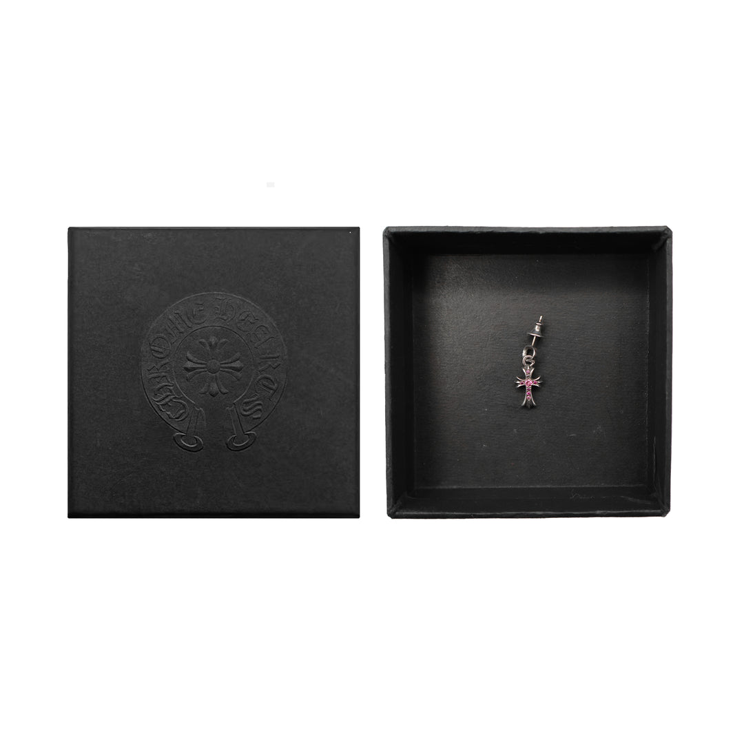 Chrome Hearts Silver Pink Saph Babyfat Earring Drop