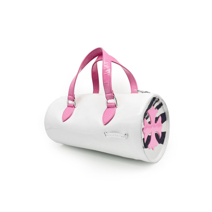 Chrome Hearts London Exclusive White&Pink Patent Leather Mini Duffle Bag