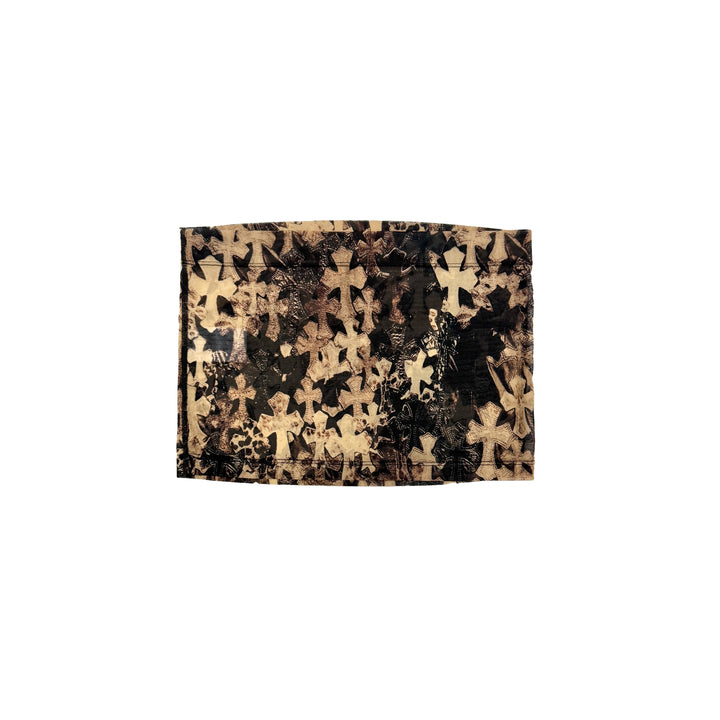 Chrome Hearts All Over Cross Print Mesh Mini Skirt