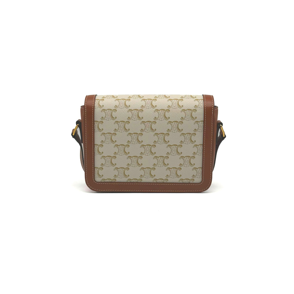 CELINE Teen Triomphe Canvas and Calfskin Shoulder Bag - SHENGLI ROAD MARKET