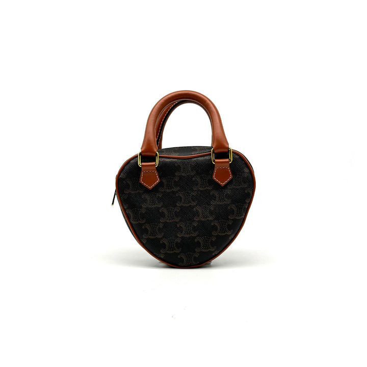 CELINE Triomphe Heart Canvas Medium Handbag - SHENGLI ROAD MARKET