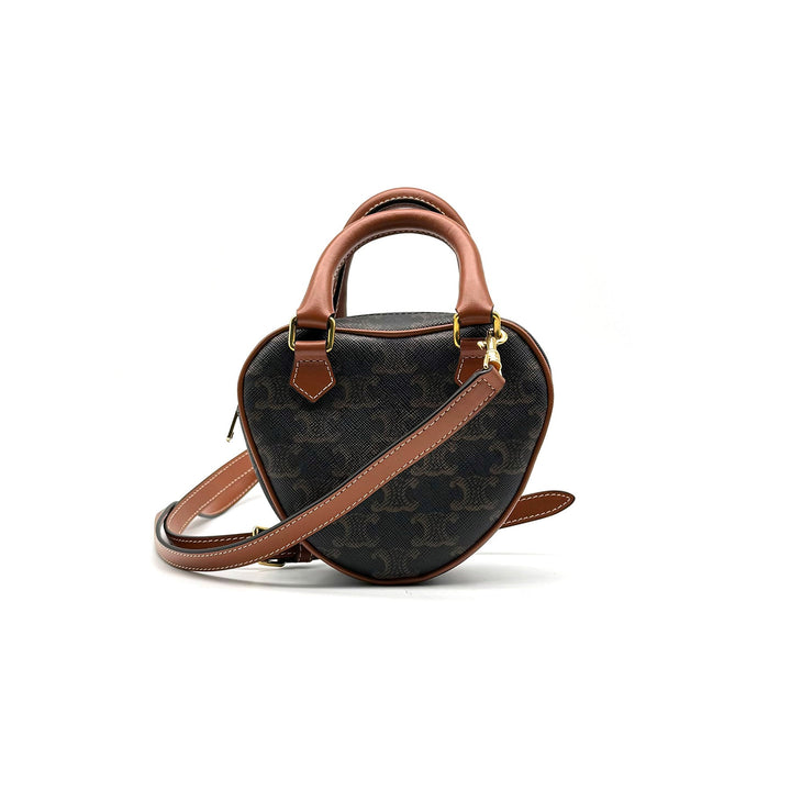 CELINE Triomphe Heart Canvas Medium Handbag - SHENGLI ROAD MARKET