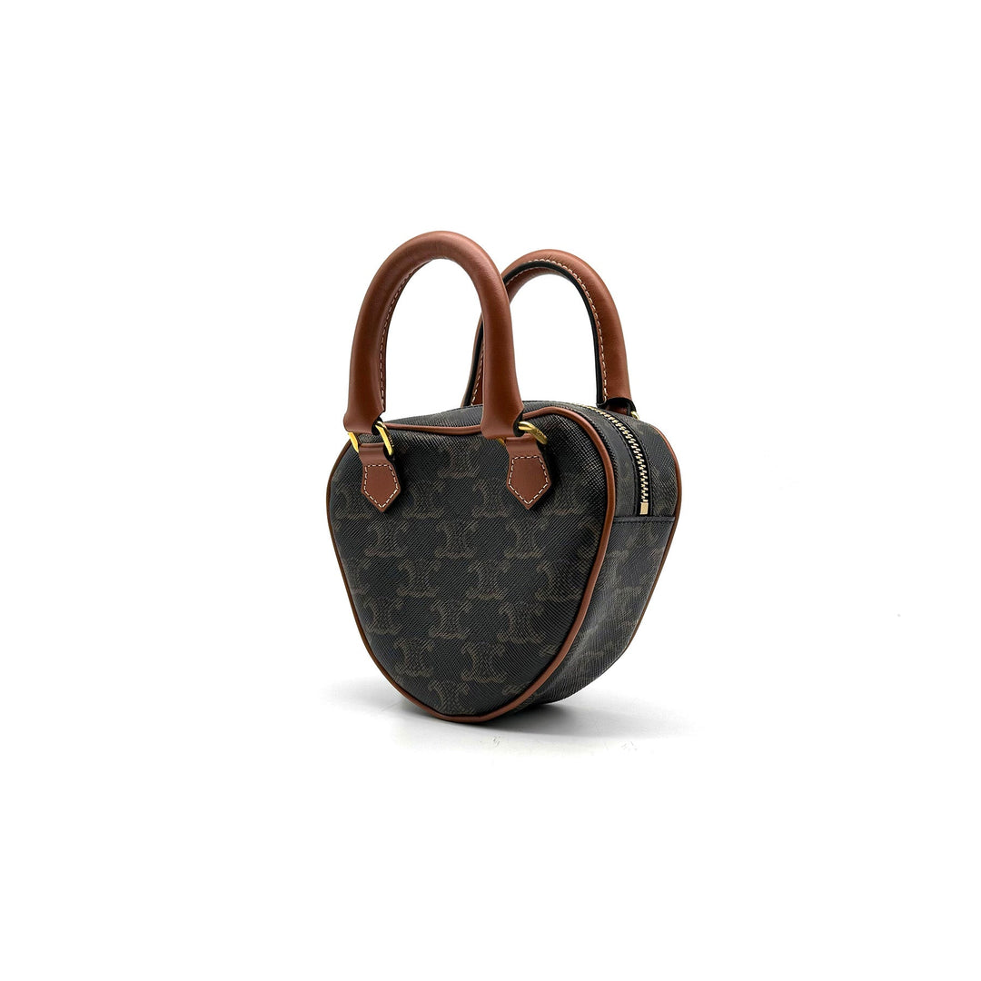CELINE Triomphe Heart Canvas Medium Handbag - SHENGLI ROAD MARKET