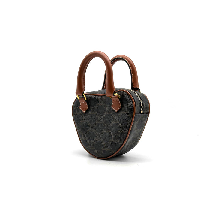 CELINE Triomphe Heart Canvas Medium Handbag - SHENGLI ROAD MARKET